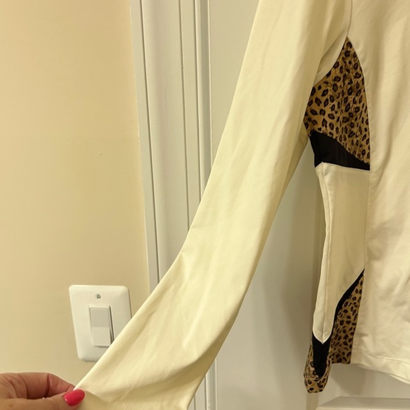 EP Pro Cream and Black Sweatshirt with Leopard Accents - Picture 3 of 7